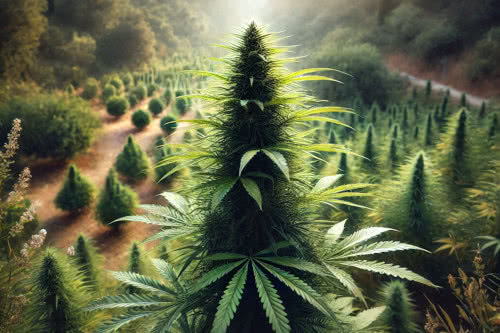 cannabis plant field