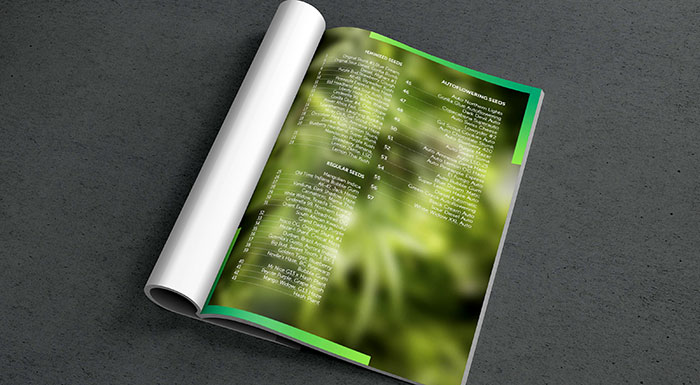 Chapters in the Top 100 Strains 2018 Cannabis Seed Guide