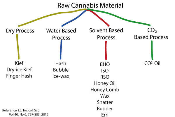 Types of Cannabis Extracts Diagram Chart Visual