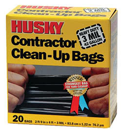 husky heavy duty garbage bags box