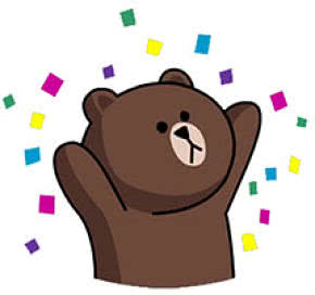 line bear sticker