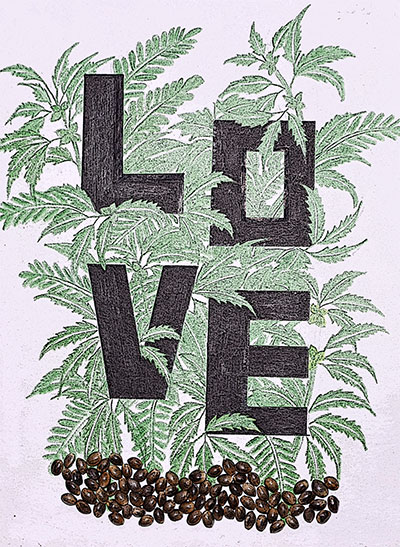 love cannabis artwork