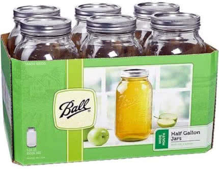 ball mason jars pack of 6