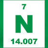 nitrogen n periodic icon