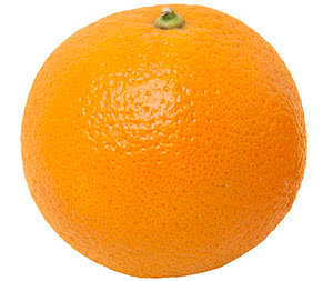 An orange to remove resin buildup on scissors