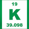 potassium k periodic icon
