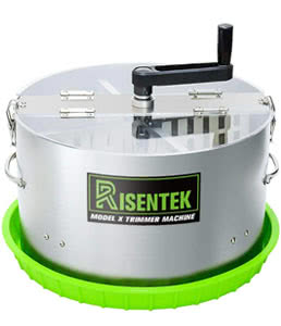 risentech bud-leaf trimmer: cheap machine for trimming cannabis