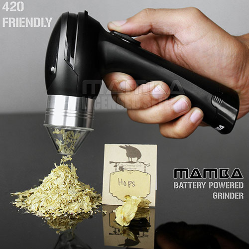 An electric grinder for cannabis called Mamba